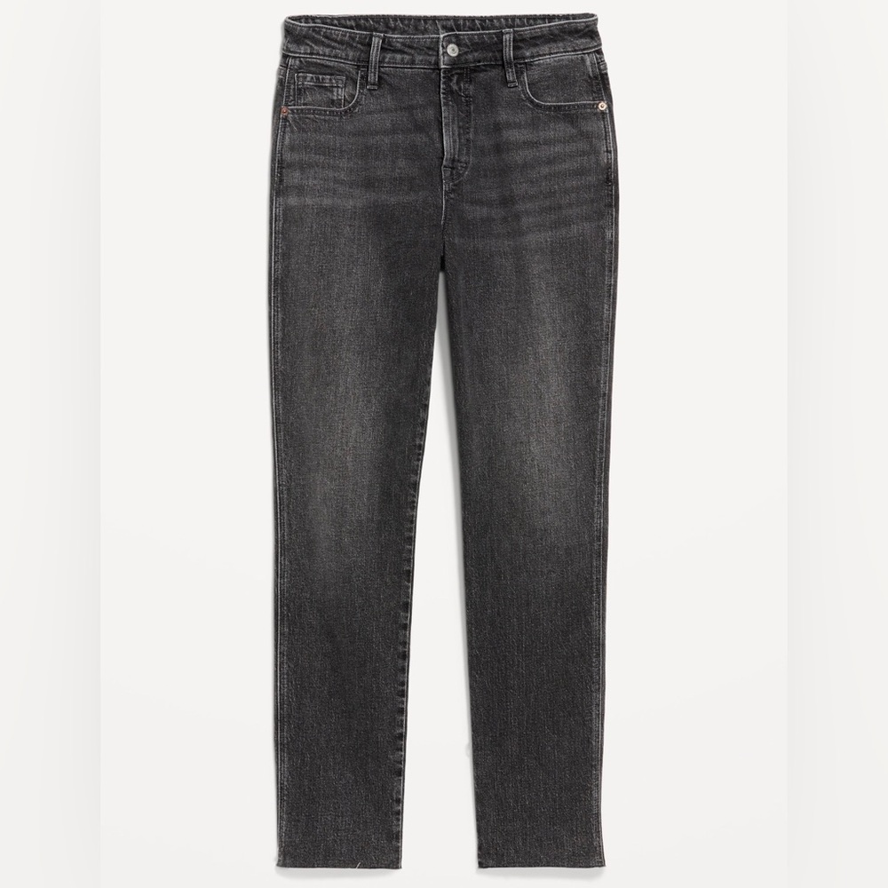 Old Navy High-Waisted Vintage Slim Jeans Faded Black Wash Size 8 NWT